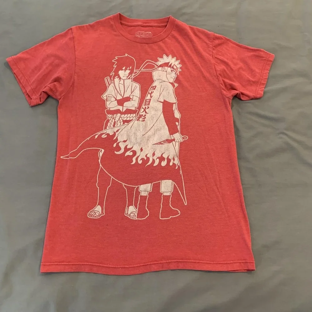 Naruto Shippuden Shirt Mens Small Red Ripple Junction Sasuke Naruto Tee Anime‎